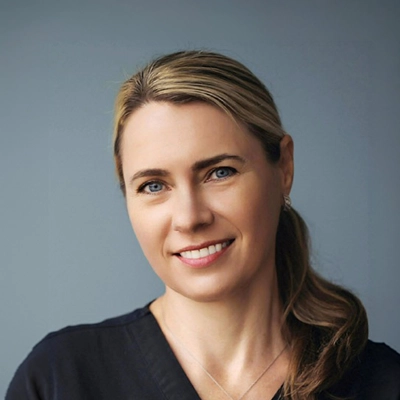 A headshot photo of dentist Reda Cepulenaite